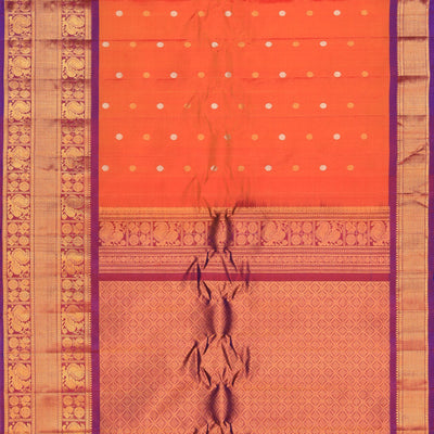 Gadwal Silk Orange Saree