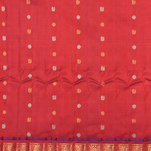 Gadwal Silk Coral Pink Saree