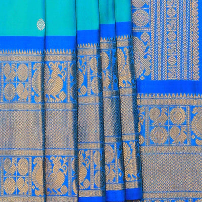 Gadwal Silk Sea Green Saree