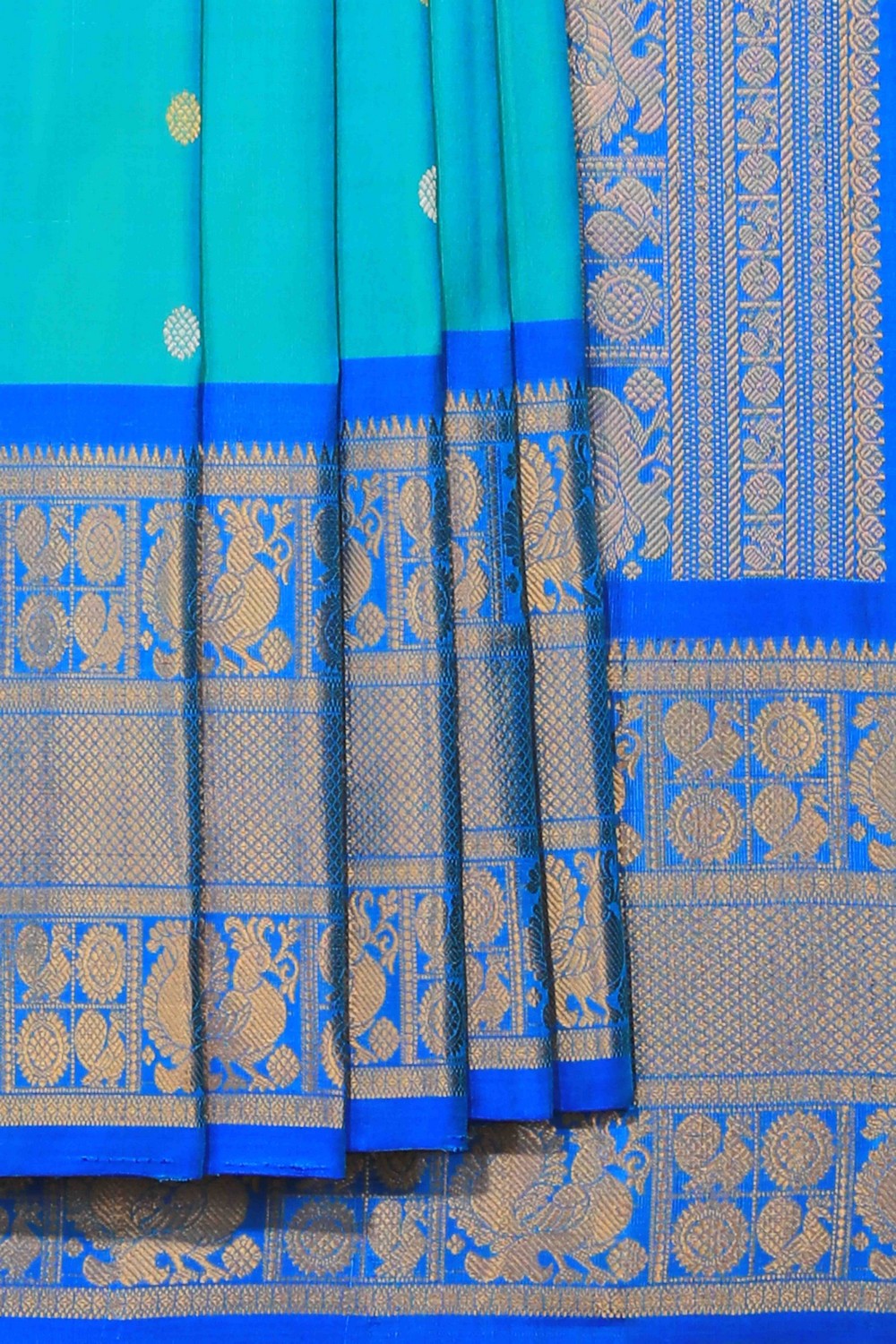 Gadwal Silk Sea Green Saree
