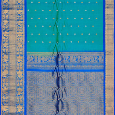 Gadwal Silk Sea Green Saree