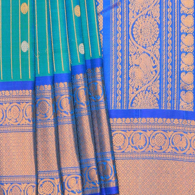 Gadwal Silk Emerald Green Saree