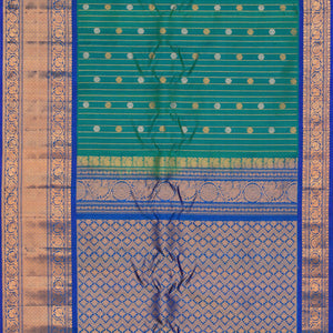 Gadwal Silk Emerald Green Saree