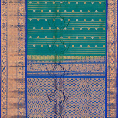 Gadwal Silk Emerald Green Saree