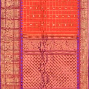 Gadwal Silk Orange Saree