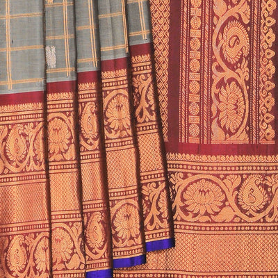 Gadwal Silk Grey Saree