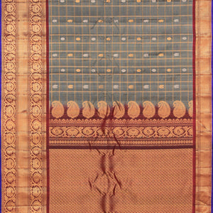 Gadwal Silk Grey Saree