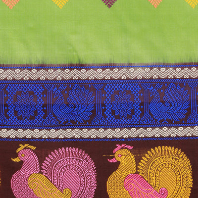 Gadwal Silk Mint Green Dupatta