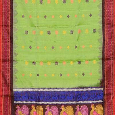 Gadwal Silk Mint Green Dupatta