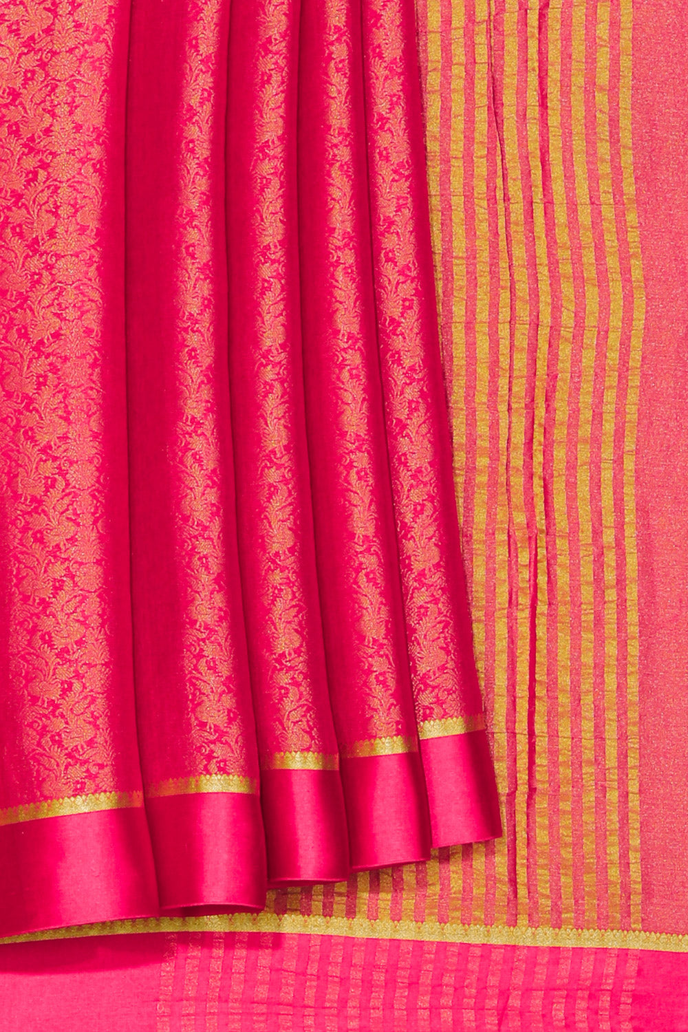 Crepe Silk Pink Saree