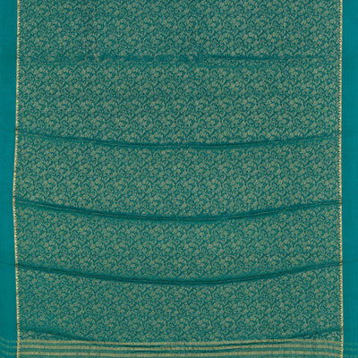 Crepe Silk Teal Green Saree