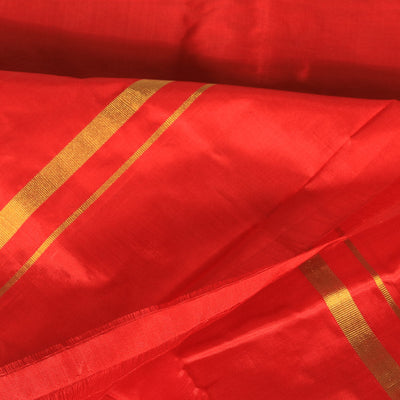 Kanchi Silk Traditional Red Dhoti With Kanduva (8 X 4)