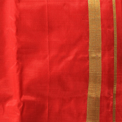 Kanchi Silk Traditional Red Dhoti With Kanduva (8 X 4)