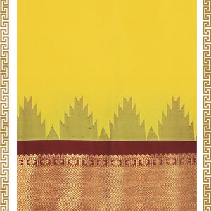Kanchi Silk Yellow Dhoti With Kanduva (8 X 4)