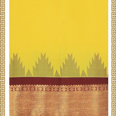 Kanchi Silk Yellow Dhoti With Kanduva (8 X 4)