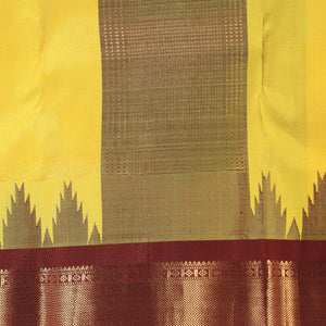 Kanchi Silk Yellow Dhoti With Kanduva (8 X 4)