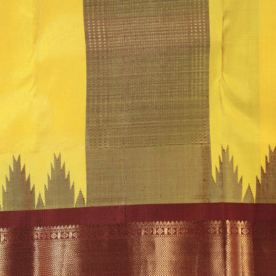 Kanchi Silk Yellow Dhoti With Kanduva (8 X 4)