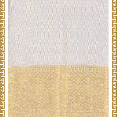 Kanchi Silk Off-White Dhoti With Kanduva (8 X 4)