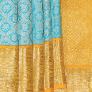 Kanchipattu Brocade Blue Saree