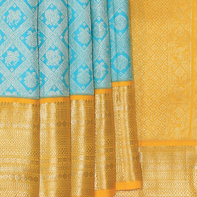 Kanchipattu Brocade Blue Saree