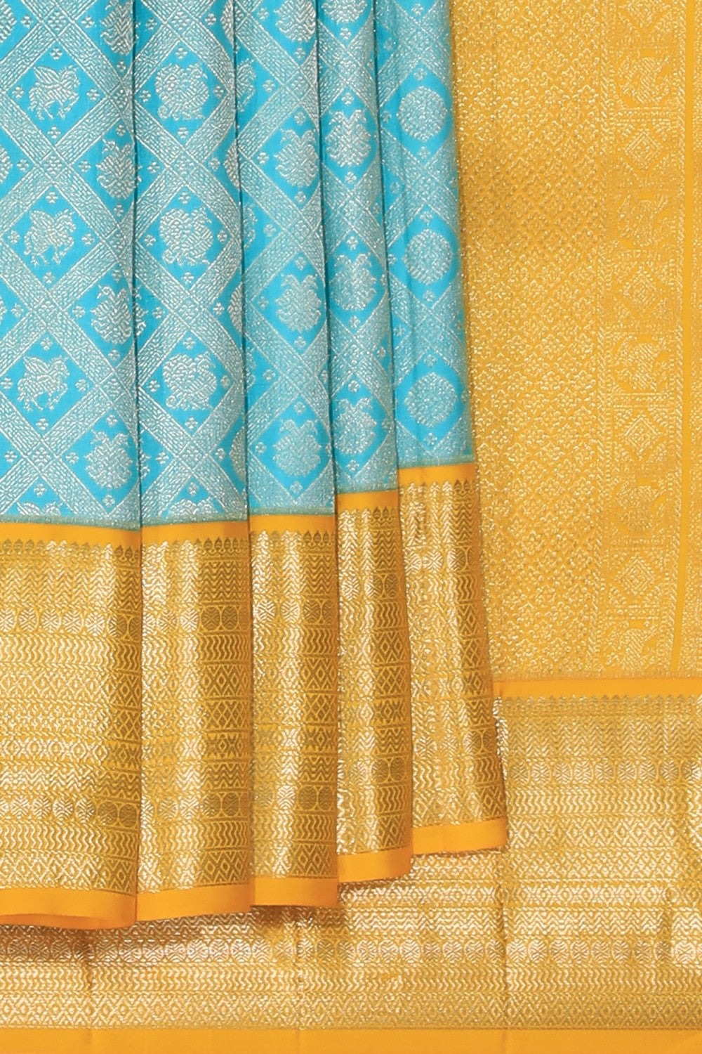 Kanchipattu Brocade Blue Saree