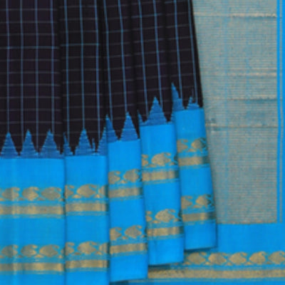Gadwal Silk Violet Saree
