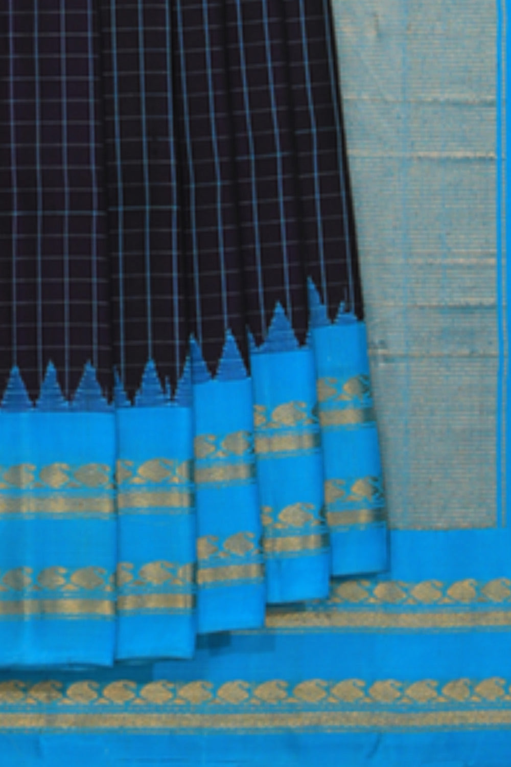 Gadwal Silk Violet Saree
