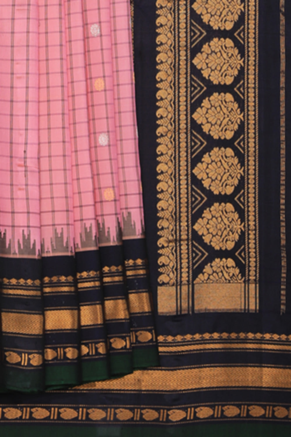Gadwal Silk Pink Saree