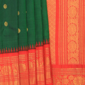 Gadwal Silk Green Saree