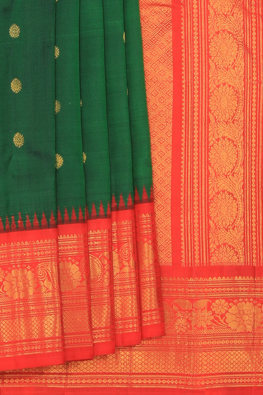 Gadwal Silk Green Saree