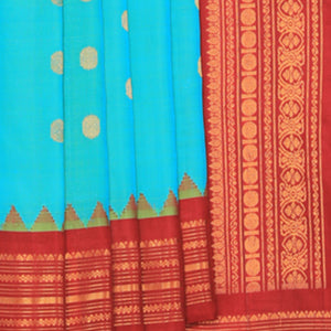 Gadwal Sea Green Saree