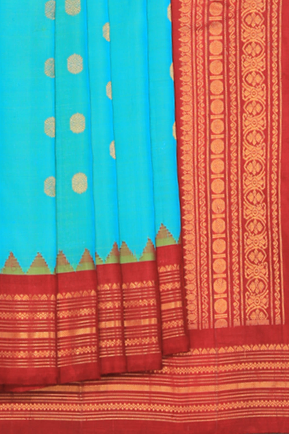 Gadwal Sea Green Saree