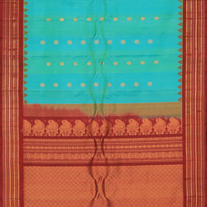 Gadwal Sea Green Saree