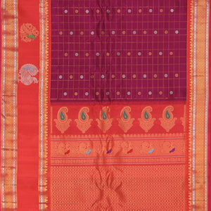 Gadwal Silk Magenta-Pink Saree