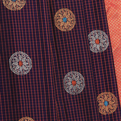 Gadwal Silk Deep-Wine Violet Saree