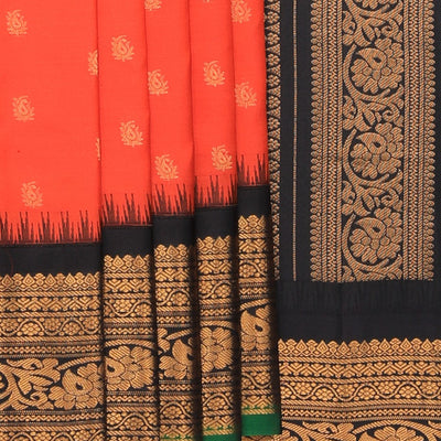 Gadwal Silk Orange Saree