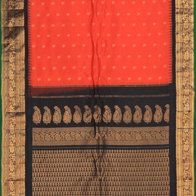 Gadwal Silk Orange Saree