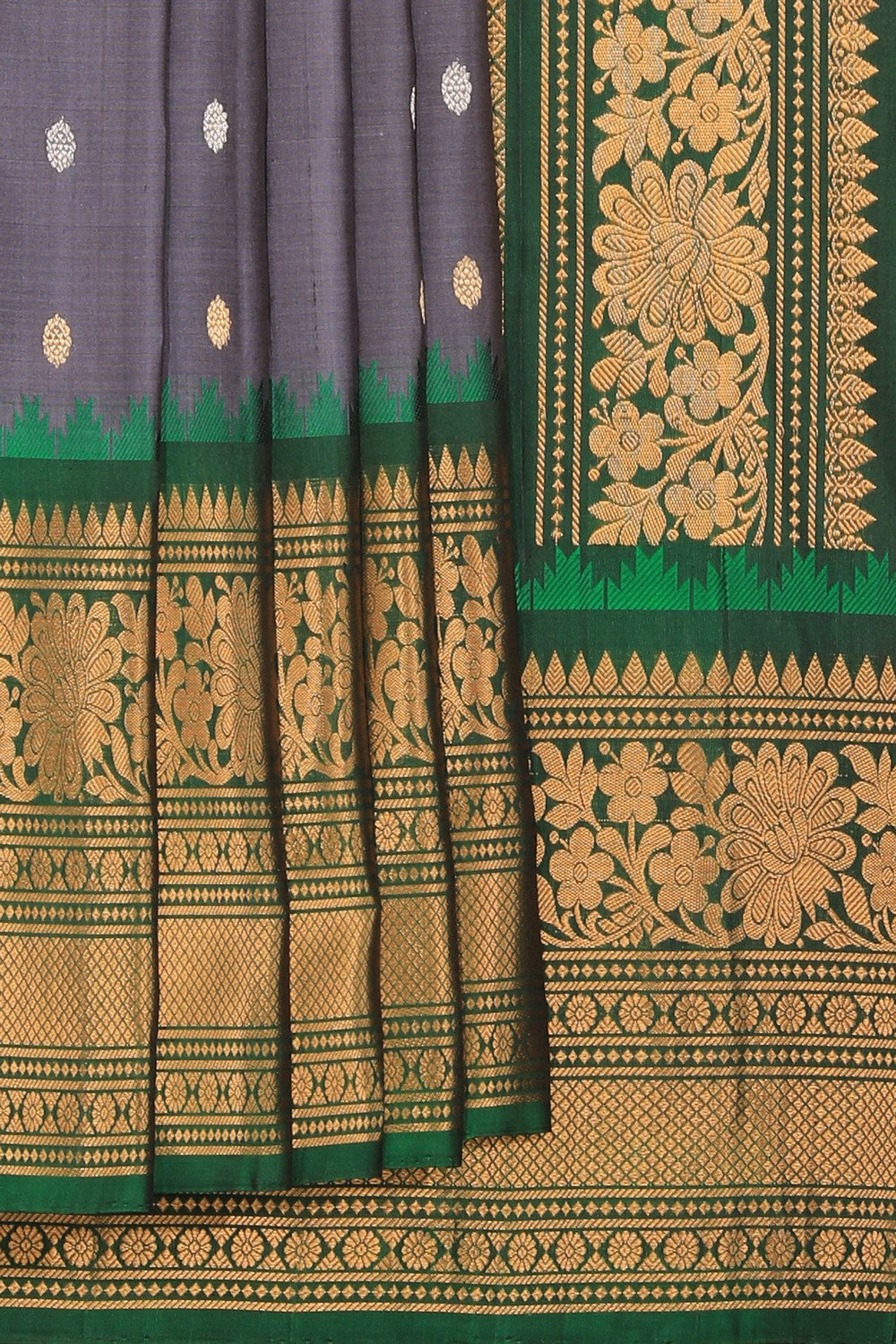 Gadwal Silk Grey Saree