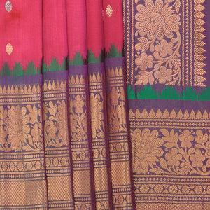 Gadwal Silk Pink Saree
