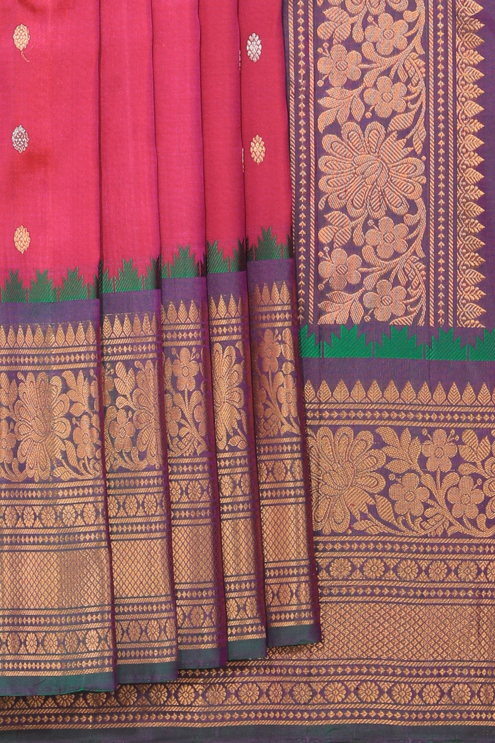Gadwal Silk Pink Saree