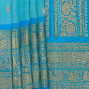 Gadwal Silk Sea Green Saree