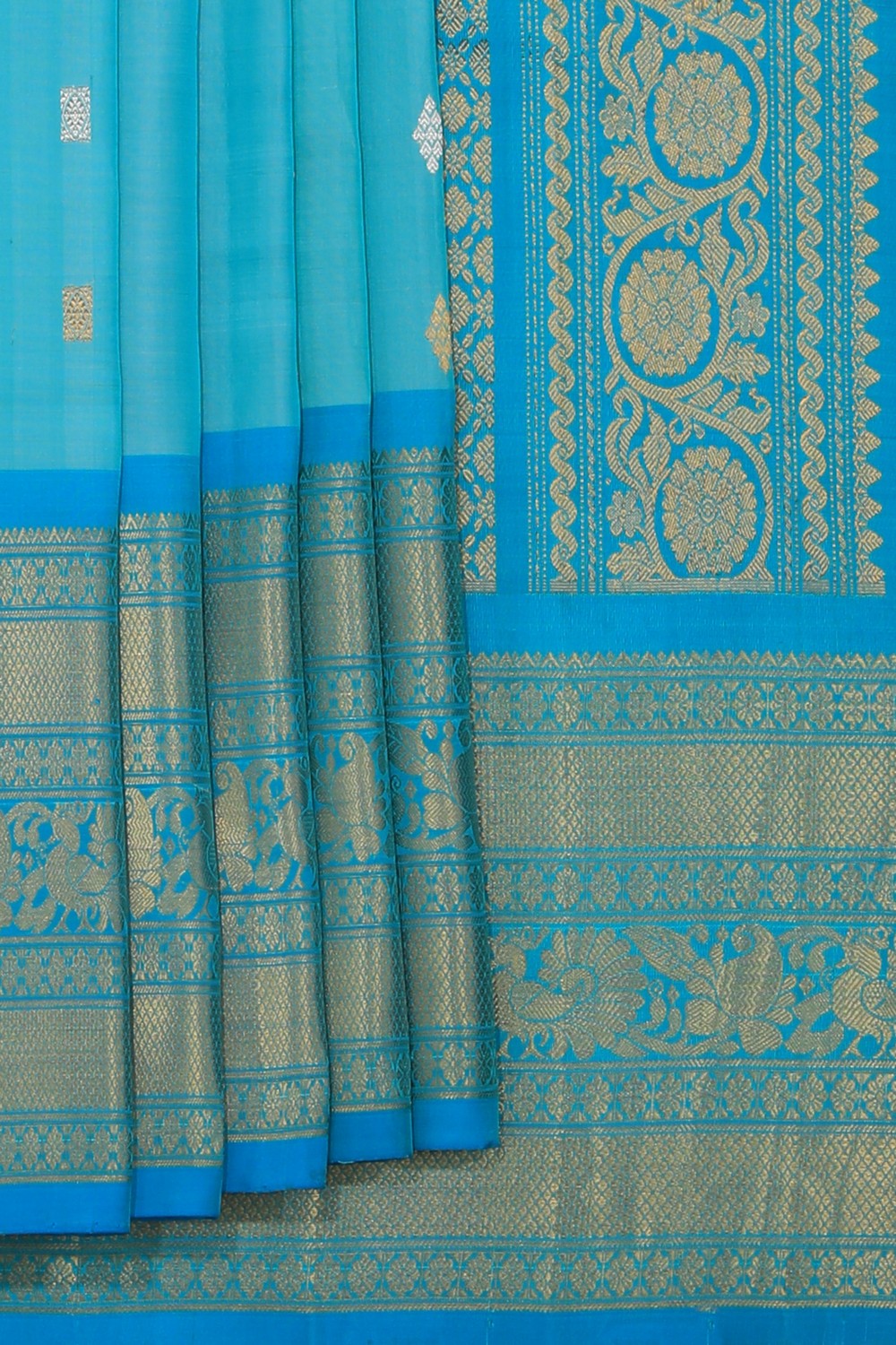 Gadwal Silk Sea Green Saree