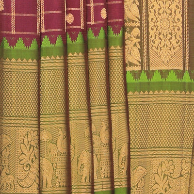 Gadwal Silk Purple Saree