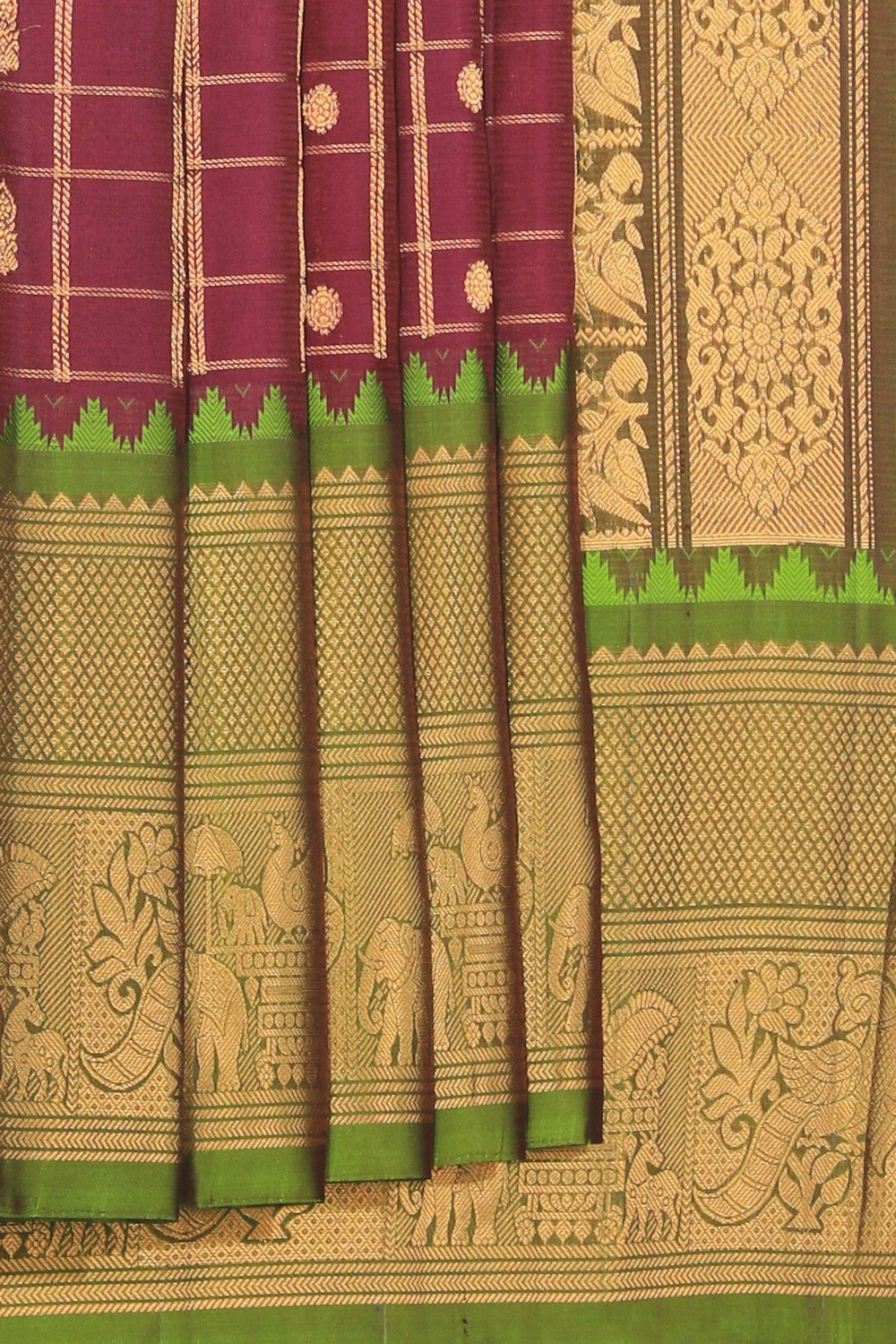 Gadwal Silk Purple Saree