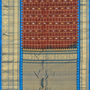 Gadwal Silk Maroon Saree