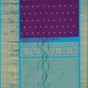 Gadwal Silk Violet Saree