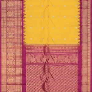 Gadwal Silk Yellow Saree
