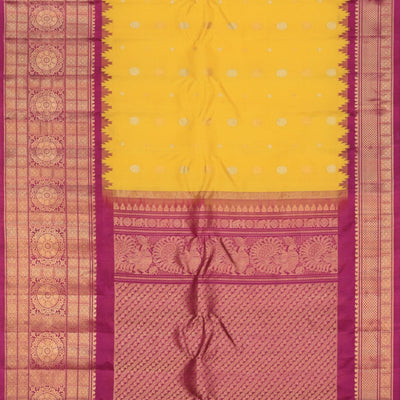 Gadwal Silk Yellow Saree