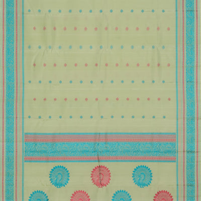 Kanchi Silk Mint Green Saree