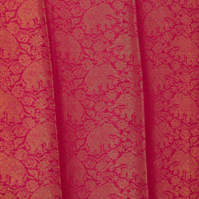 Crepe Silk Brocade Pink Saree